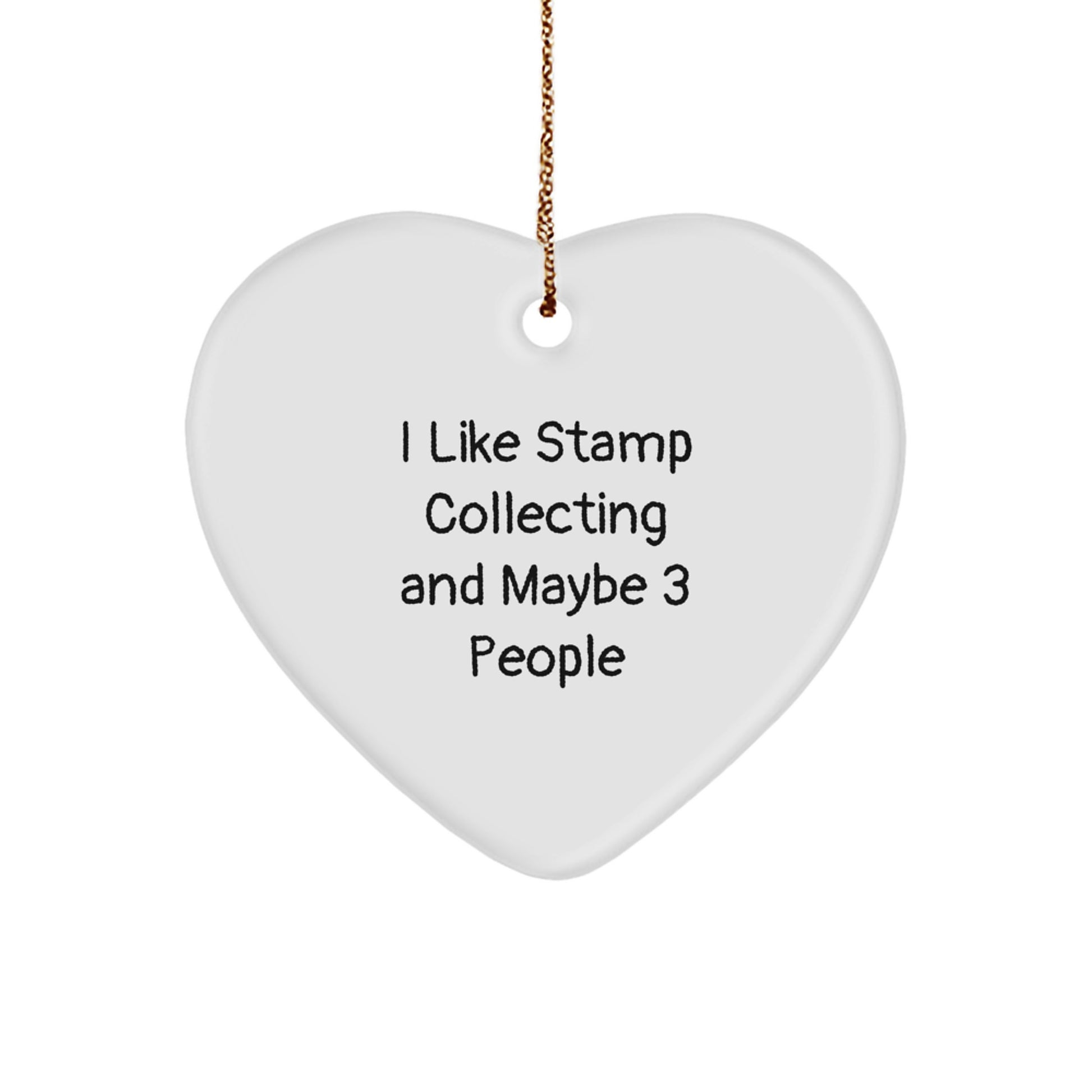 Funny Stamp Collecting Gifts from Men for Friends - Heart Ornament for Christmas - Image 1