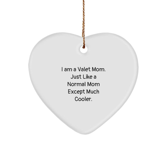 Cool Heart Ornament for Friends Novelty – Valet Mom Christmas Gift - Image 1