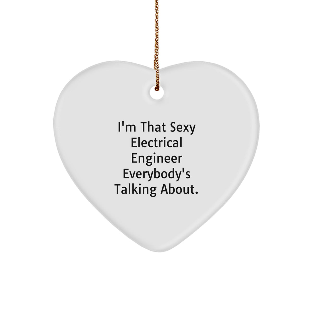 Christmas Gift for Her Electrical Engineer Heart Ornament Present - Image 1