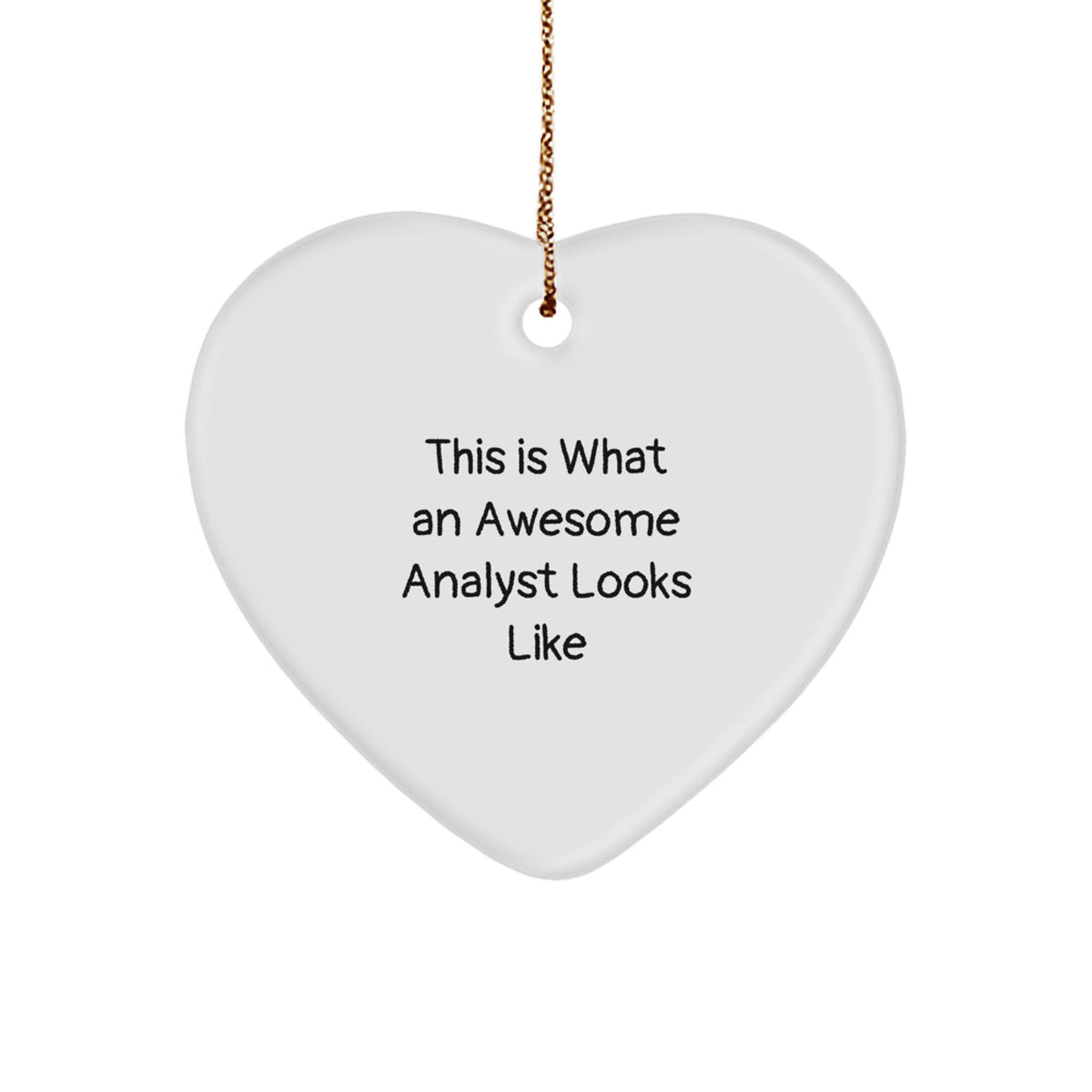 Funny Analyst Heart Ornament Gifts from Men to Women Coworkers Family Friends for Christmas Unique Office Decorations - Image 1