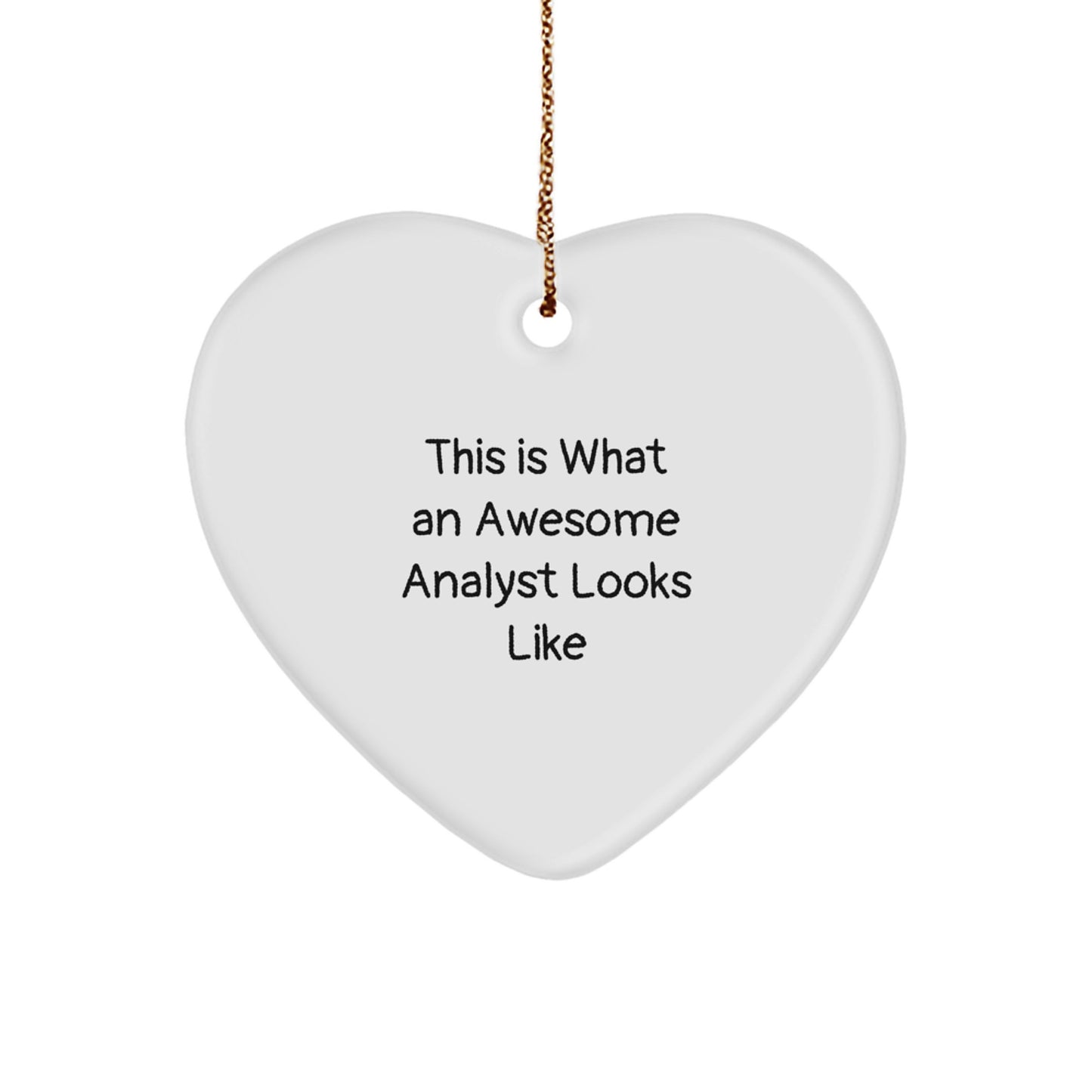 Funny Analyst Heart Ornament Gifts from Men to Women Coworkers Family Friends for Christmas Unique Office Decorations - Image 1