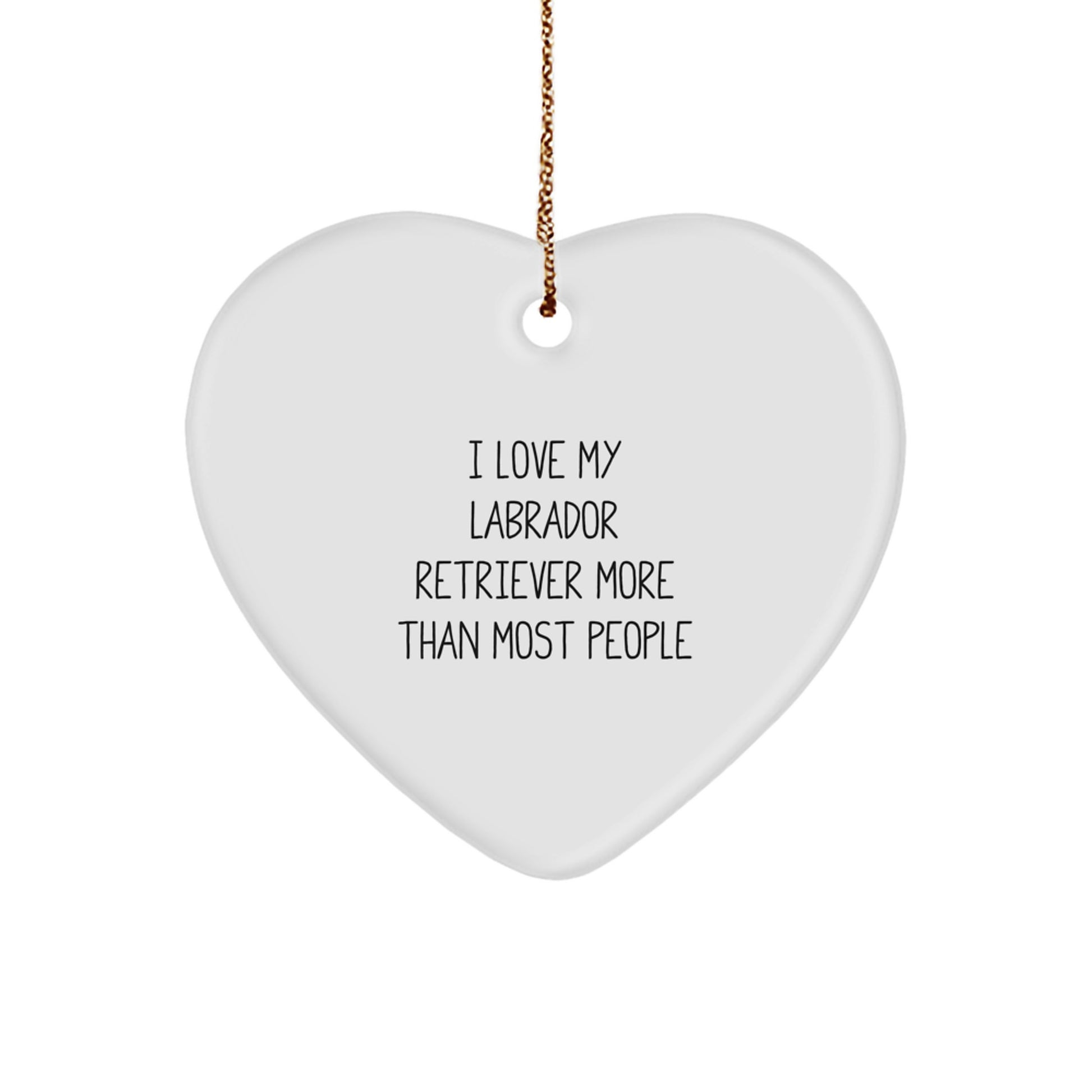Labrador Retriever Dog Lovers' Heart Ornament, Gifts from Friends for Family, Christmas Unique Gift Idea - Image 1