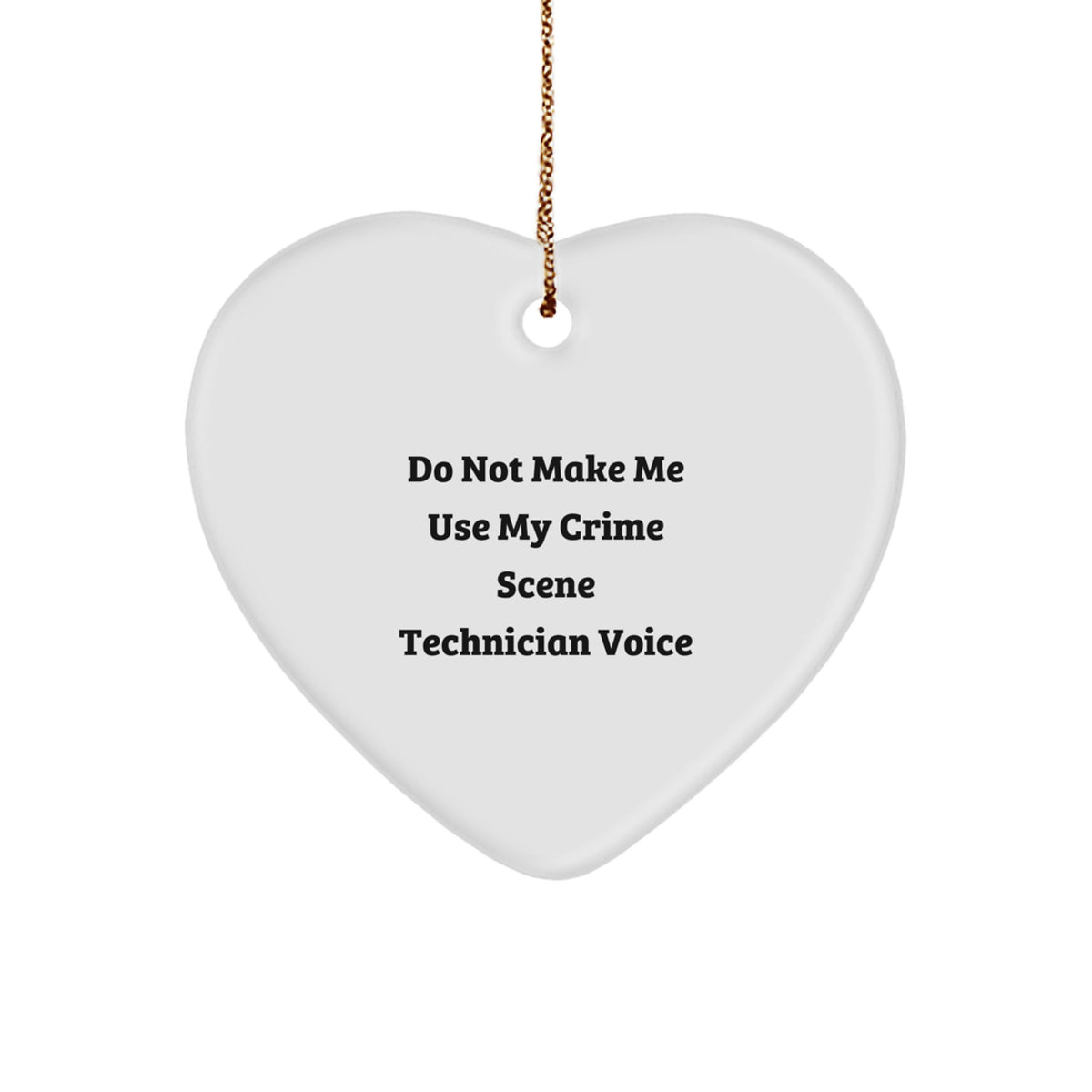 Funny Crime Scene Technician Heart Ornament Gifts from Friends and Family for Christmas Unique Finds - Image 1