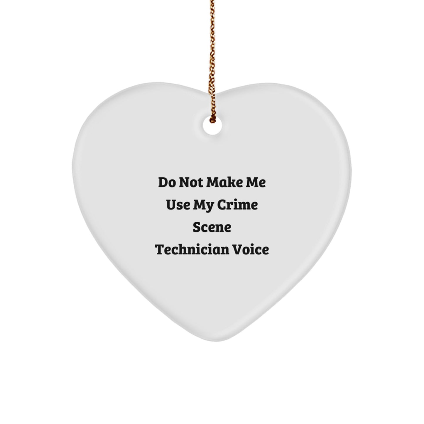 Funny Crime Scene Technician Heart Ornament Gifts from Friends and Family for Christmas Unique Finds - Image 1