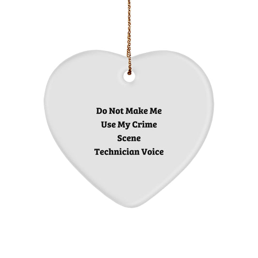 Funny Crime Scene Technician Heart Ornament Gifts from Friends and Family for Christmas Unique Finds - Image 1