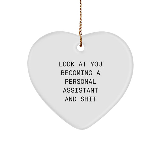 Funny Personal Assistant Heart Ornament Gifts from Men, Women, Friends, Coworkers or Family for Christmas Unique Gifts - Image 1
