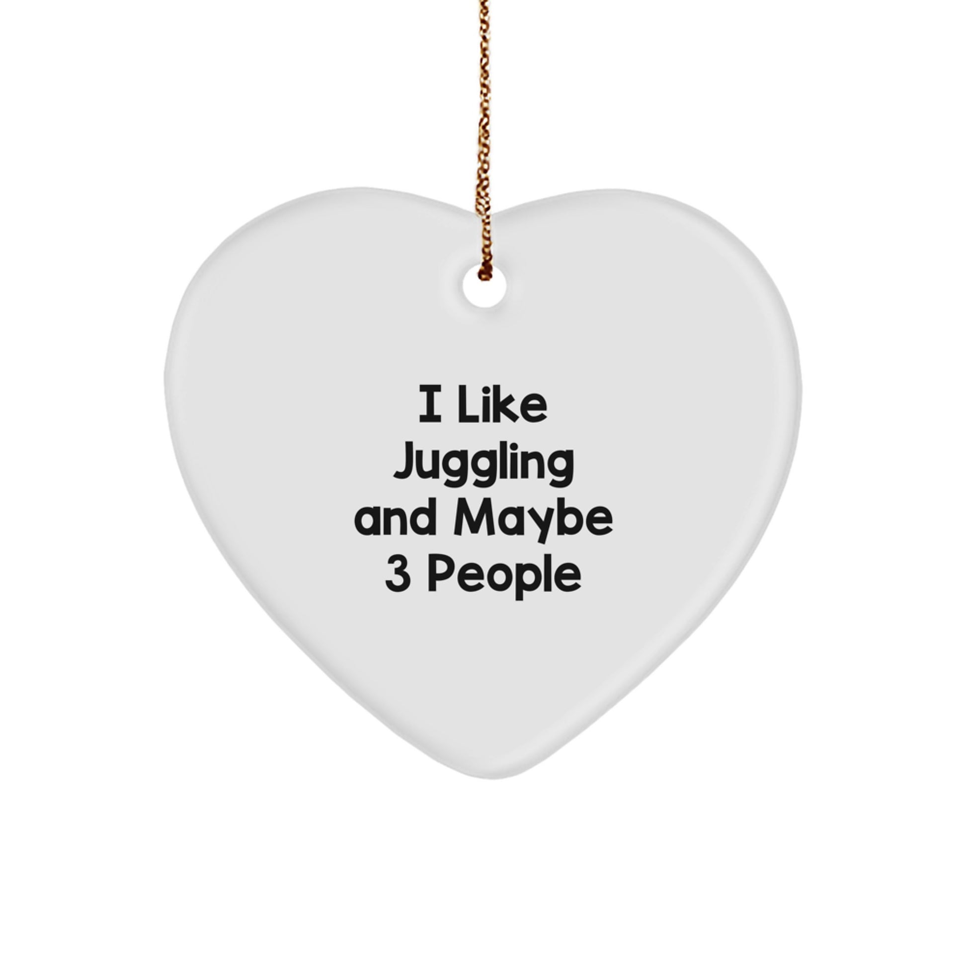 Funny Juggling Heart Ornament, Gifts from Friends and Family for Christmas - Image 1