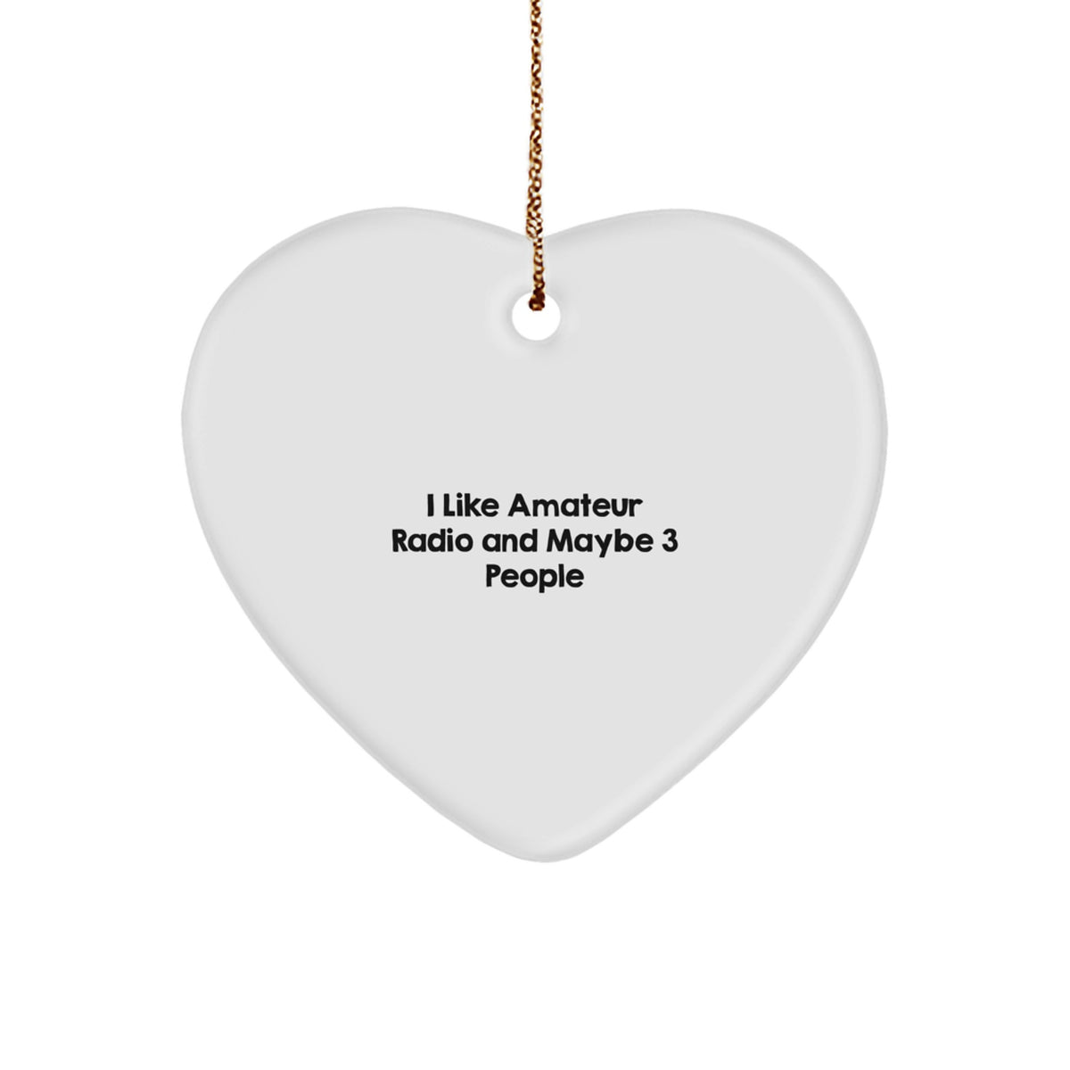 Funny Amateur Radio Gifts for Men from Friends - Heart Ornament, Unique Christmas Unique Gifts - Image 1