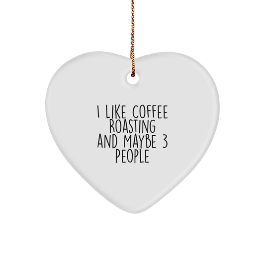 Coffee Roasting Gifts for Friends and Family, Heart Ornament with Funny Quote, Christmas Unique Gifts from - Image 1
