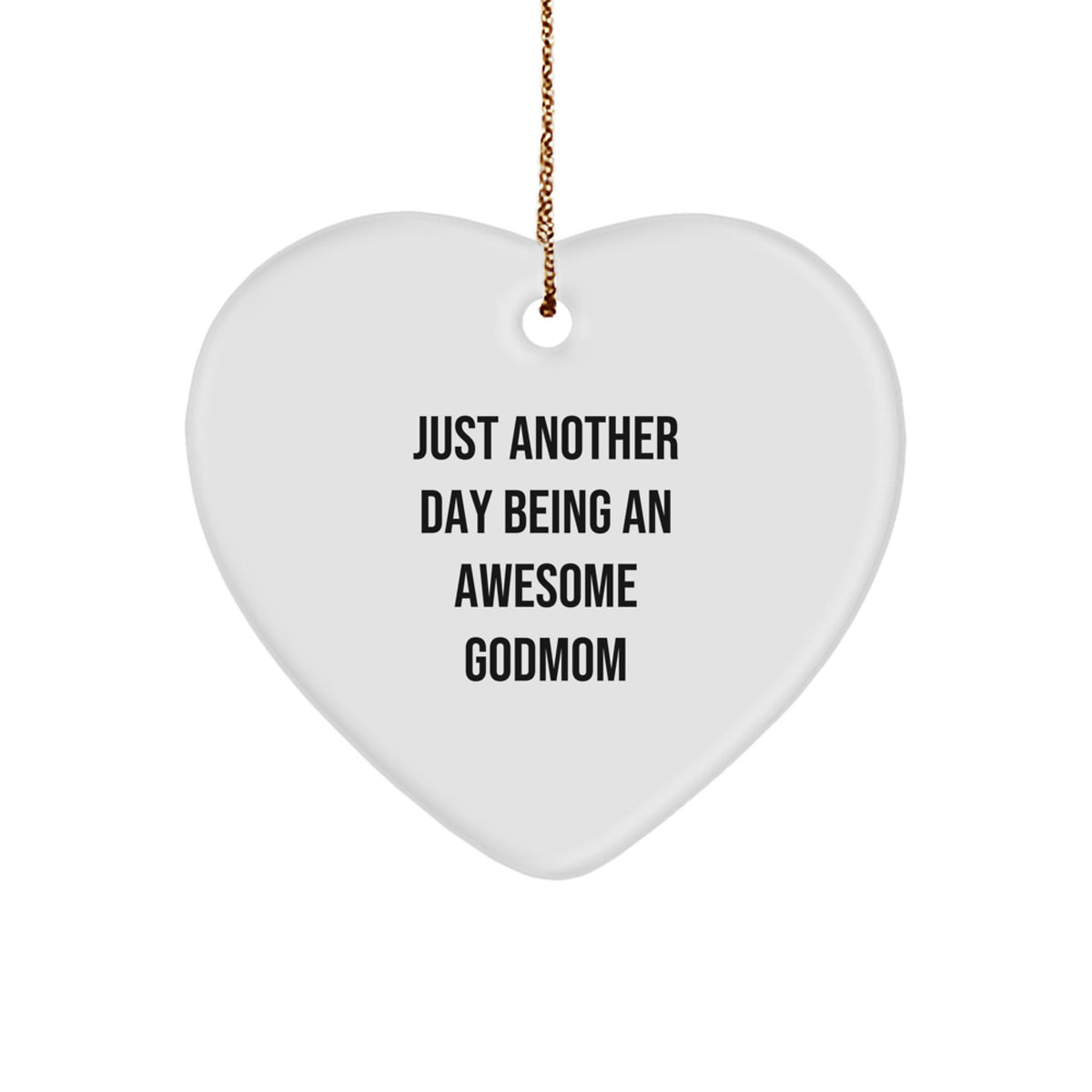 Funny Godmom Heart Ornament Gifts from Men, Women, or Family to Godmom on Christmas Unique Gifts - Image 1