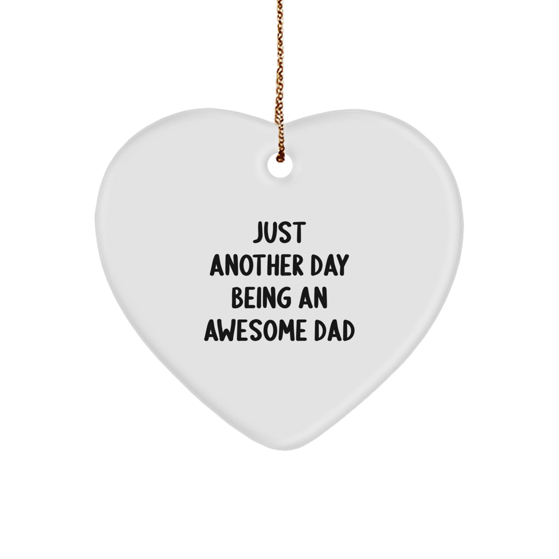 Funny Dad Heart Ornament Gifts from Men to Father for Christmas Unique Presents - Image 1