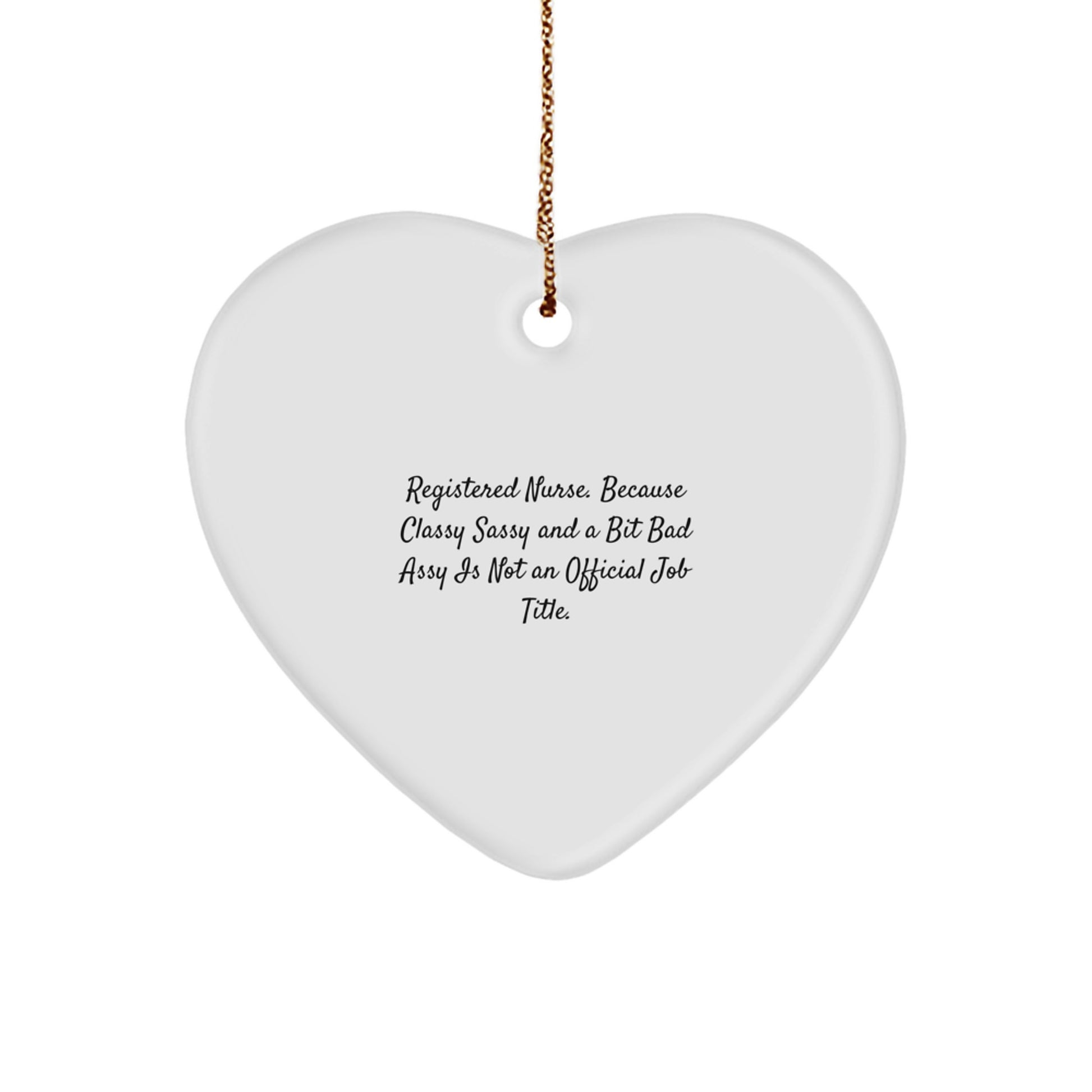 Funny Registered Nurse Gifts, Heart Ornament - Inspirational Quote, Perfect Registered Nurse Nurse Christmas Unique Gifts for Registered Nurse Women - Image 1