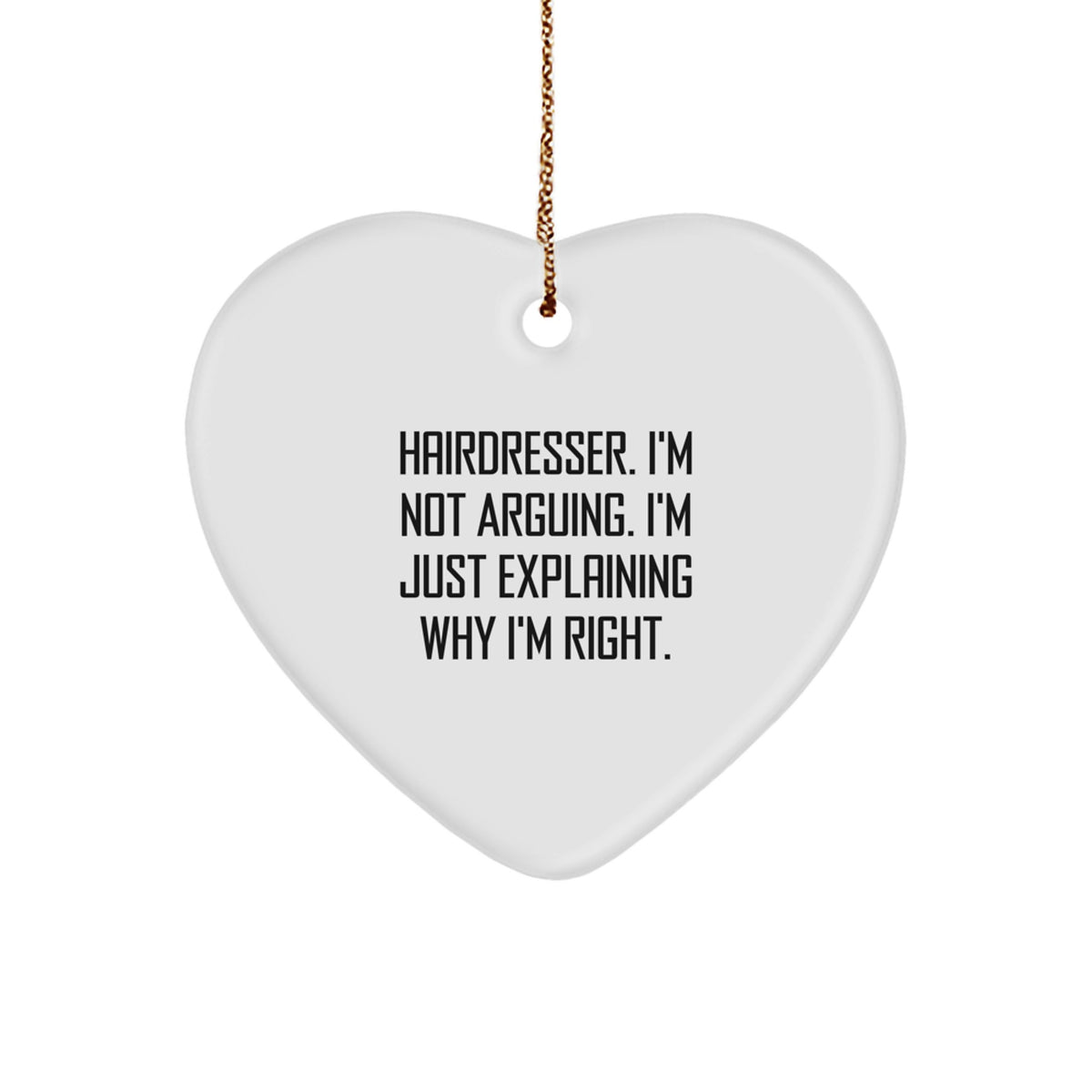Funny Hairdresser Gifts from Friends for Hairdresser Christmas Unique Ornaments Heart Shaped Decorations - Image 1