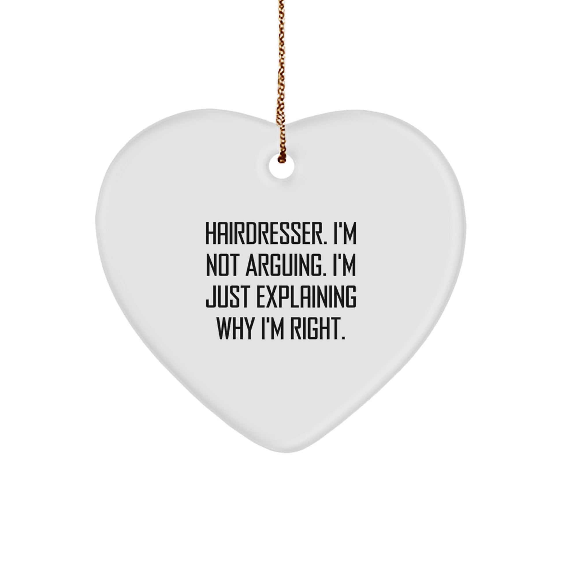 Funny Hairdresser Gifts from Friends for Hairdresser Christmas Unique Ornaments Heart Shaped Decorations - Image 1