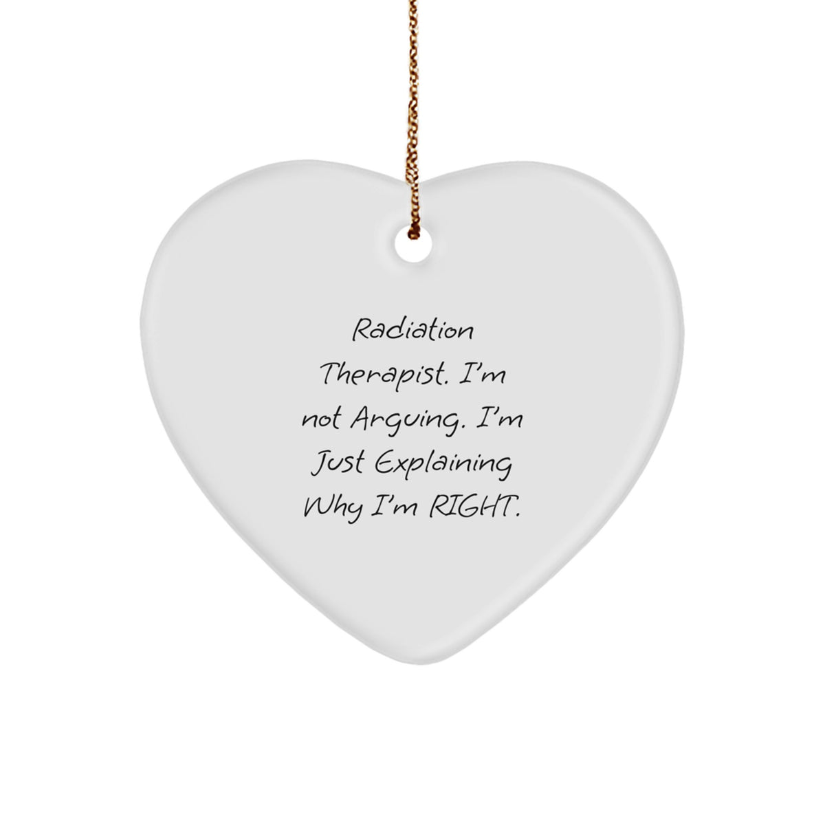 Funny Radiation Therapist Gifts from Friends, Heart Ornament Christmas Unique Present for Radiation Therapist Men Women - Image 1