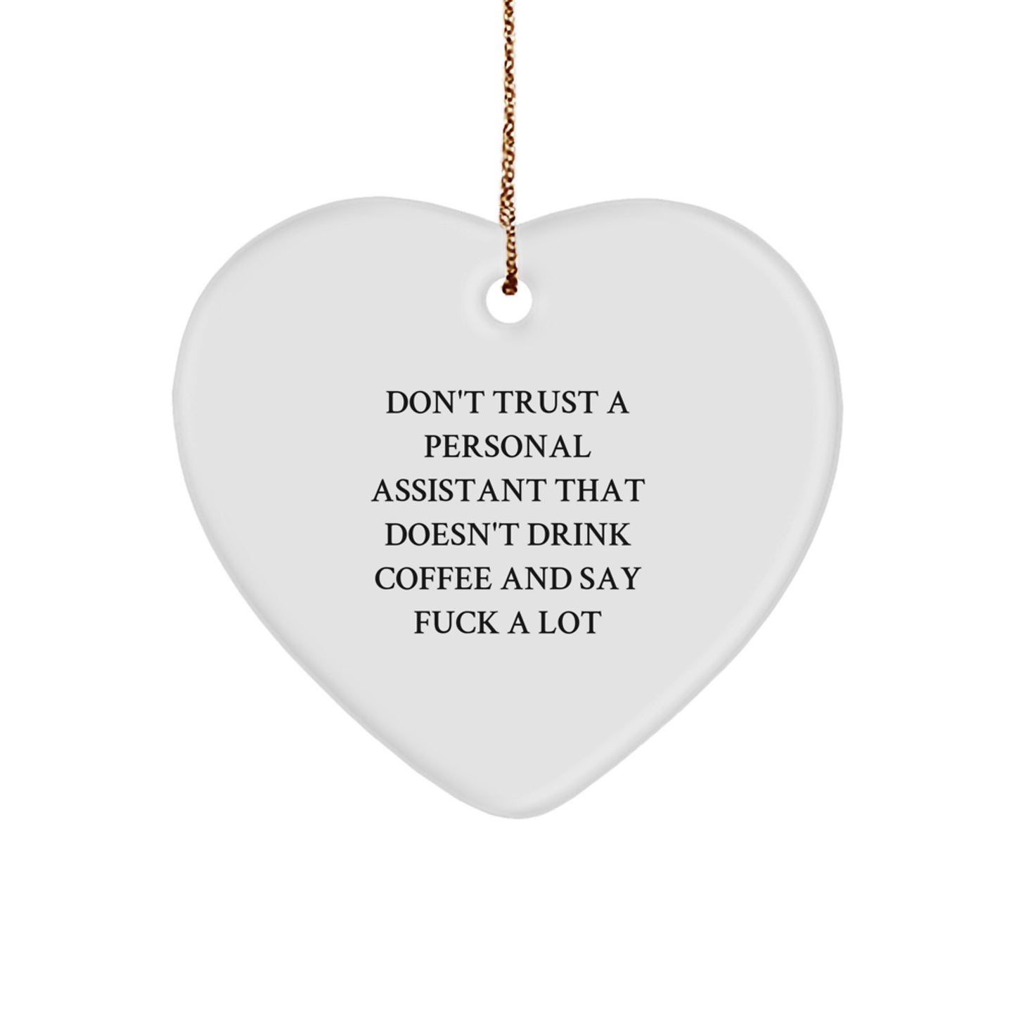 Funny Personal Assistant Gifts from Mom to Daughter - Christmas Unique Heart Ornament for Personal Assistant - Image 1
