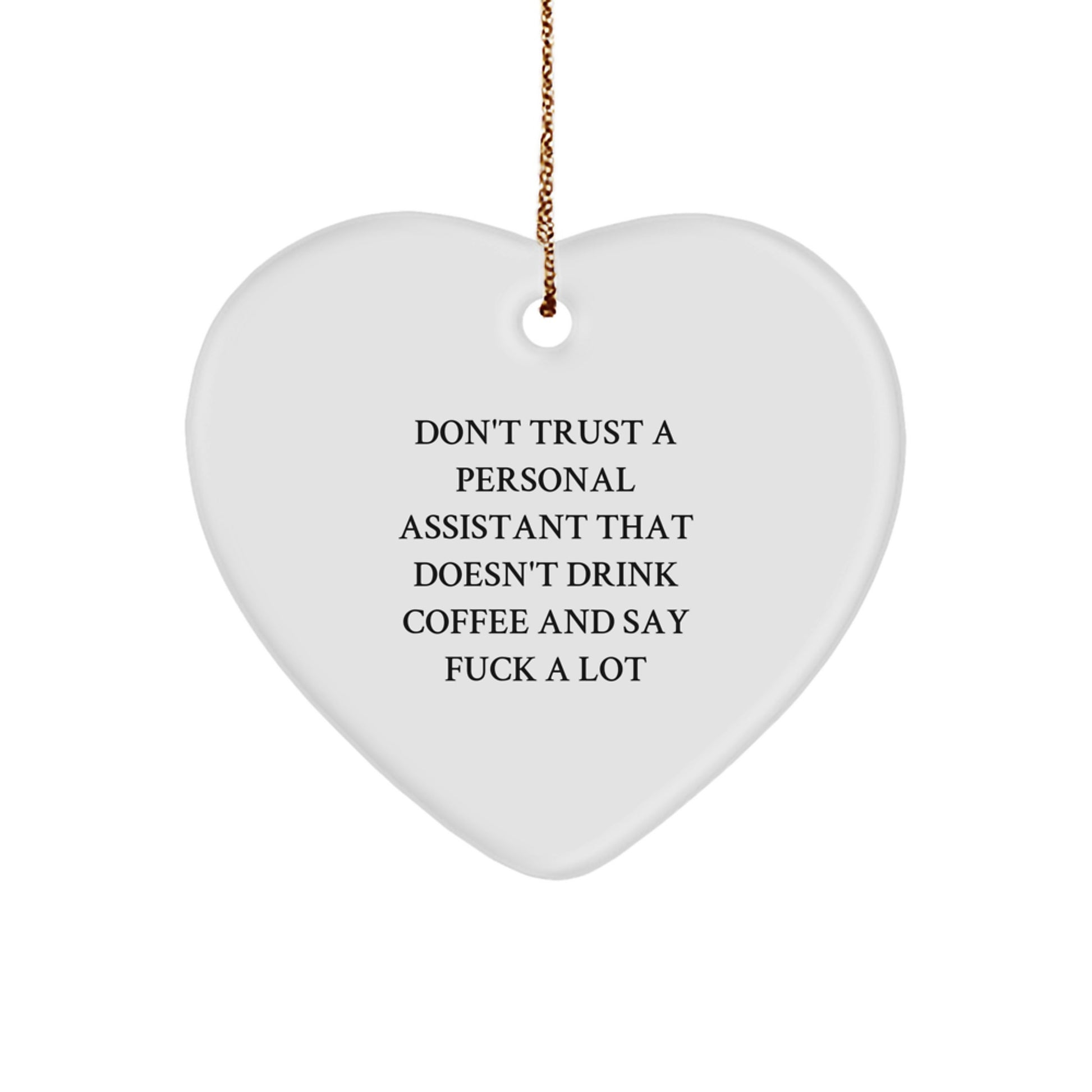 Funny Personal Assistant Gifts from Mom to Daughter - Christmas Unique Heart Ornament for Personal Assistant - Image 1
