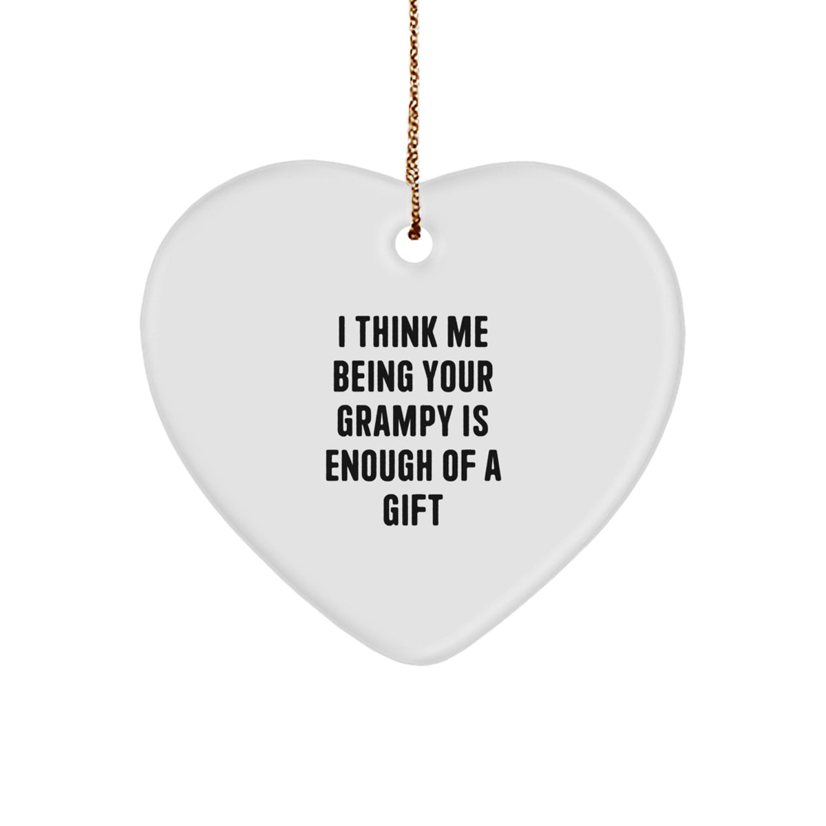 Funny Grampy Heart Ornament Gifts from Men to Grampy, Perfect for Christmas - Image 1