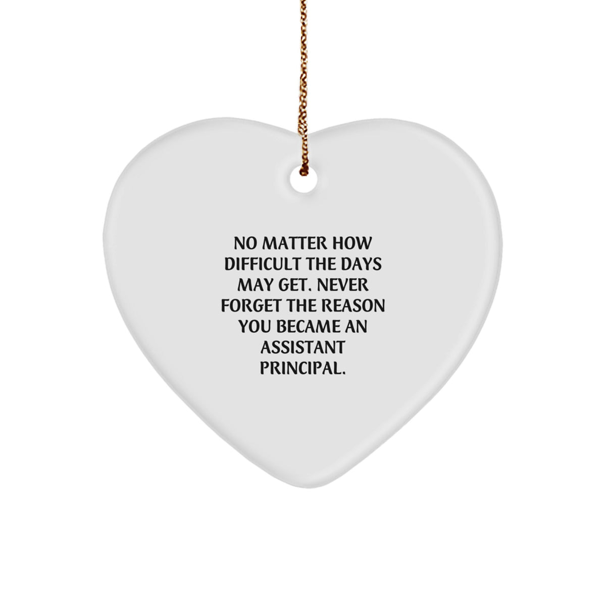 Inspirational Assistant Principal Christmas Unique Gifts from Friends, Heart Ornament for Assistant Principals, Quotes to Remind Never Forget the Reason You Became an Assistant Principal - Image 1