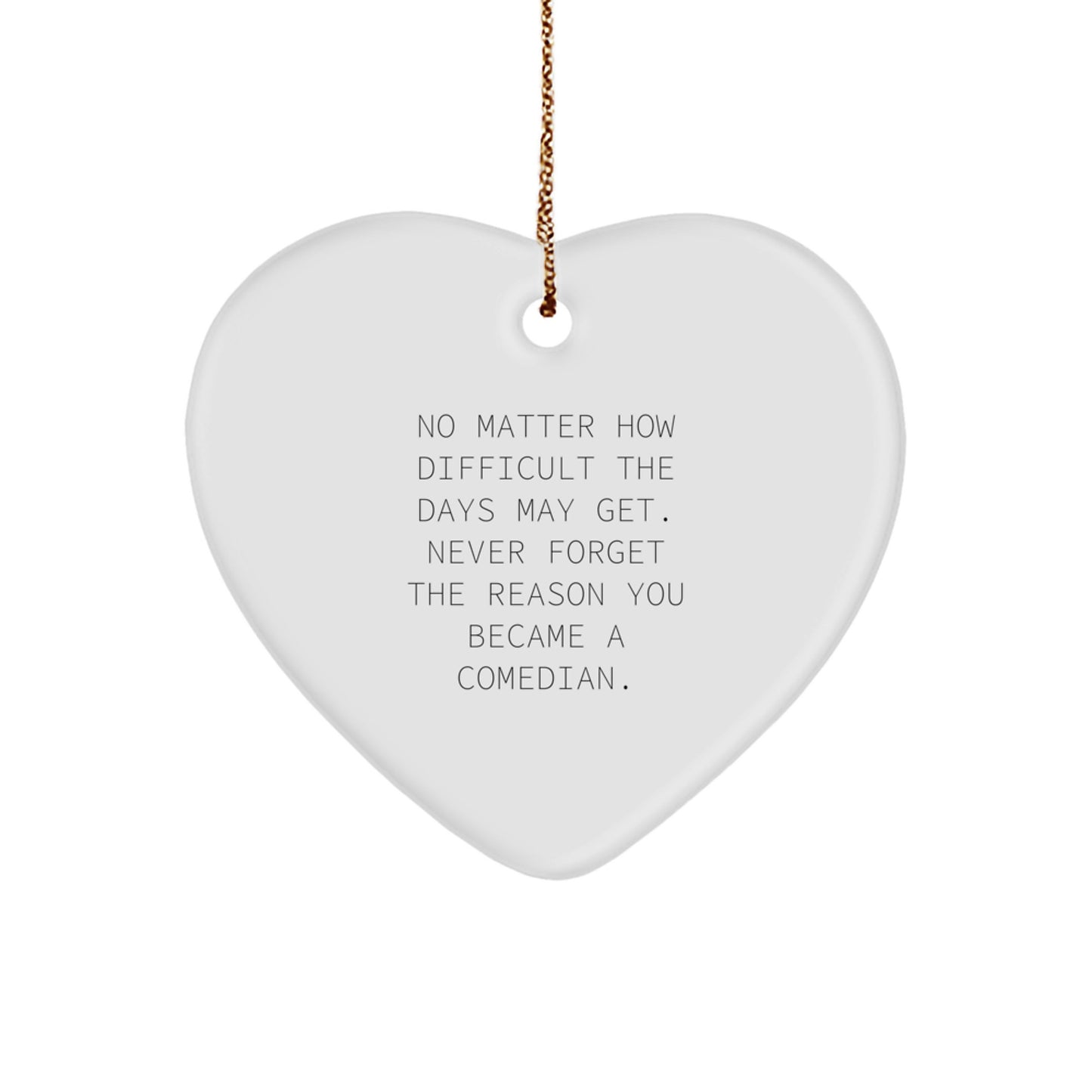 Funny Comedian Heart Ornament Gifts for Comedian from Friends, Christmas Unique Gifts for Comedian Men Women - Image 1