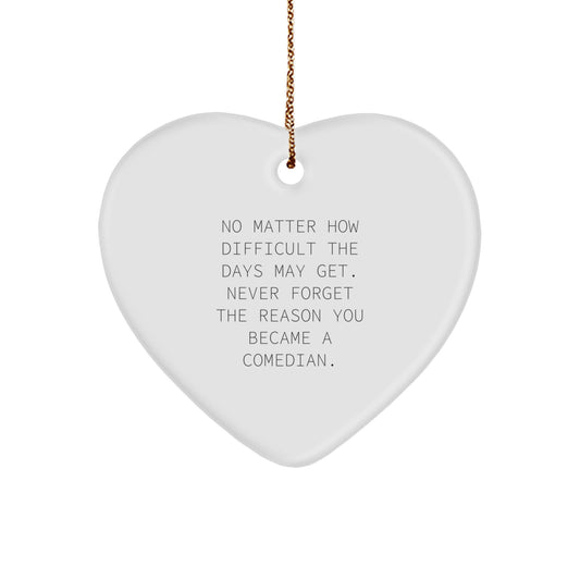 Funny Comedian Heart Ornament Gifts for Comedian from Friends, Christmas Unique Gifts for Comedian Men Women - Image 1