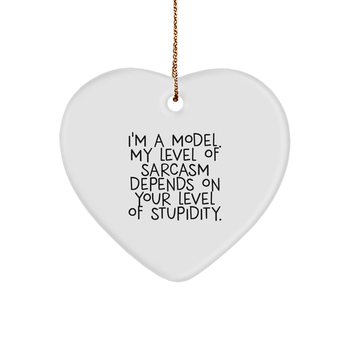 Funny Model Gifts, Unique Heart Ornament, Christmas, Model Heart Shaped Decor, Gifts from Friends, Gifts for Model - Image 1