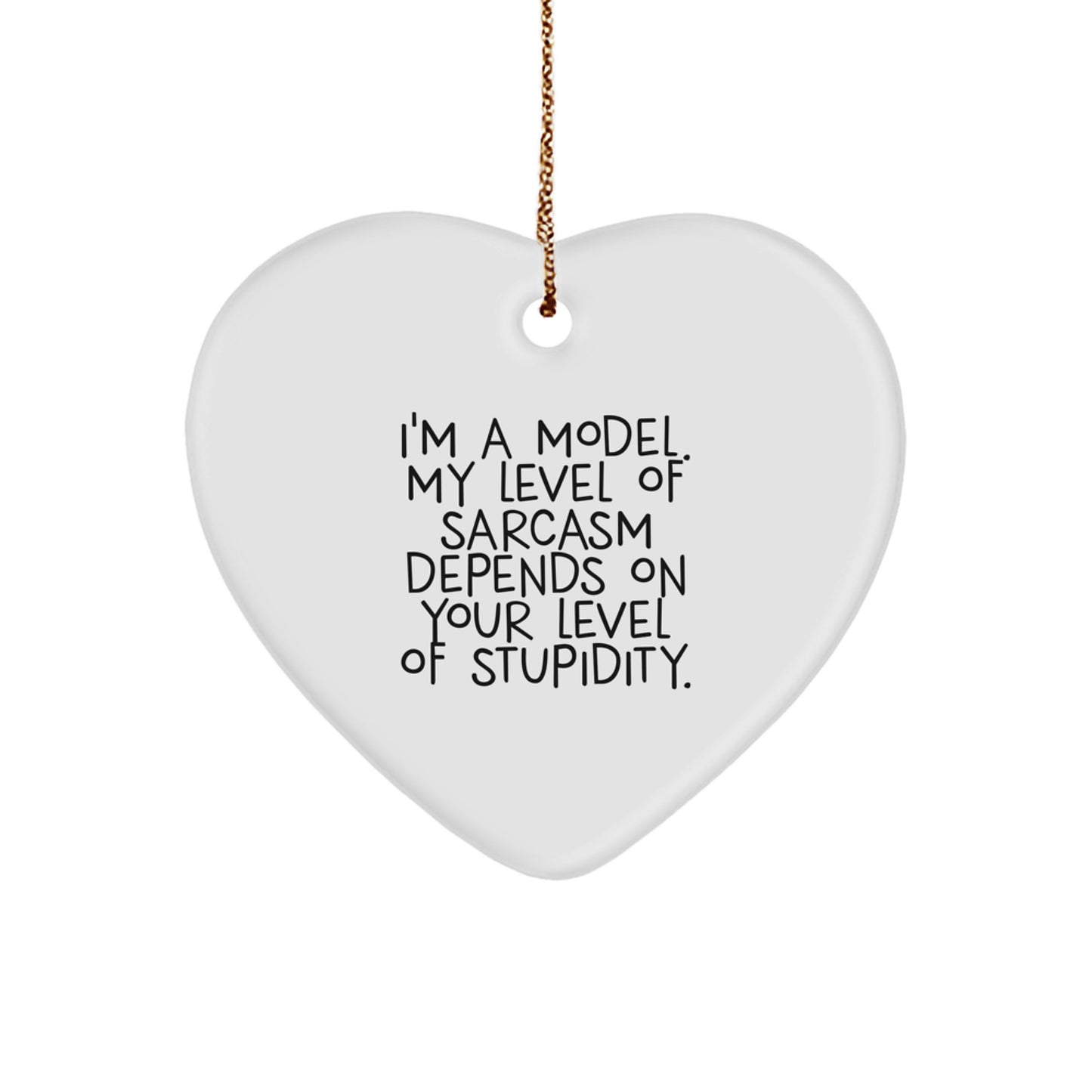 Funny Model Gifts, Unique Heart Ornament, Christmas, Model Heart Shaped Decor, Gifts from Friends, Gifts for Model - Image 1