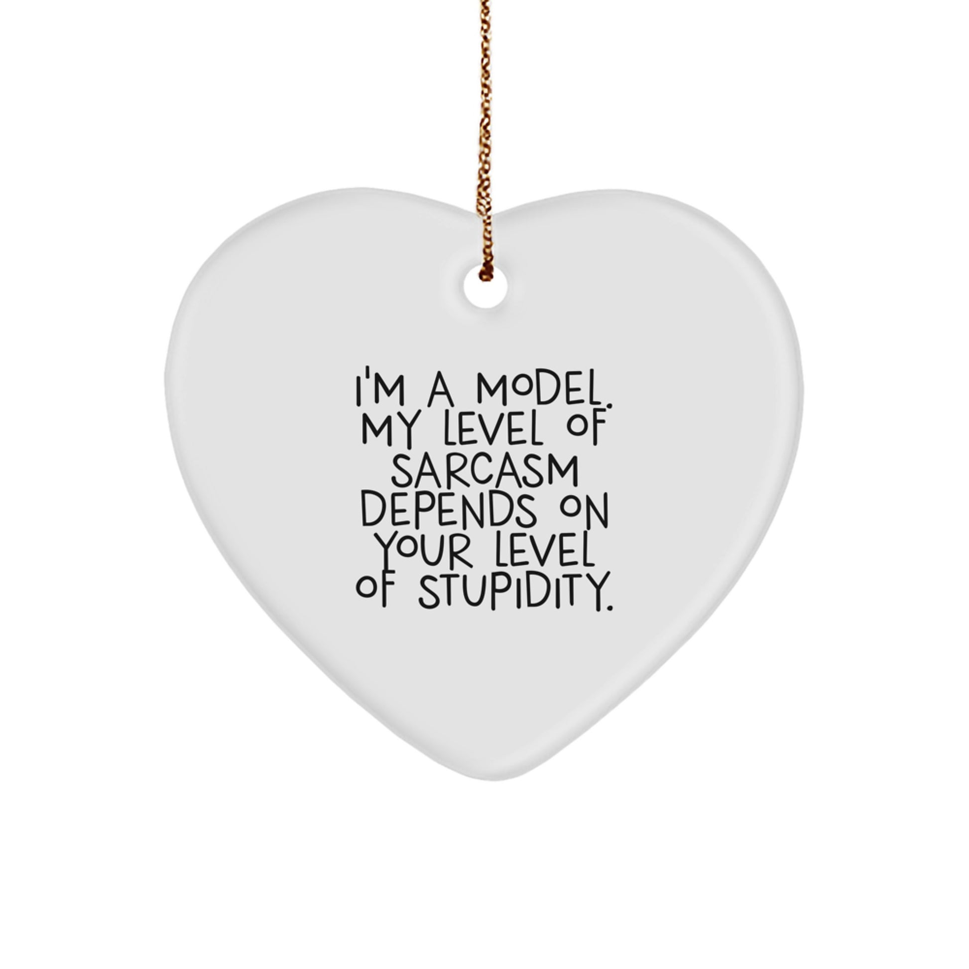 Funny Model Gifts, Unique Heart Ornament, Christmas, Model Heart Shaped Decor, Gifts from Friends, Gifts for Model - Image 1