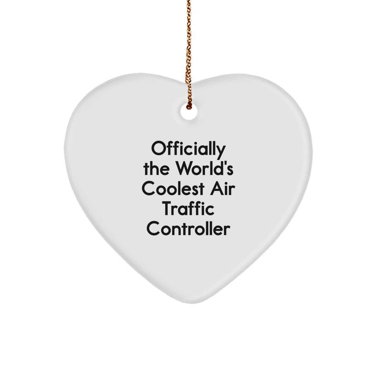 Funny Air Traffic Controller Heart Ornament Gifts from Friends for Air Traffic Controller Christmas Unique - Image 1