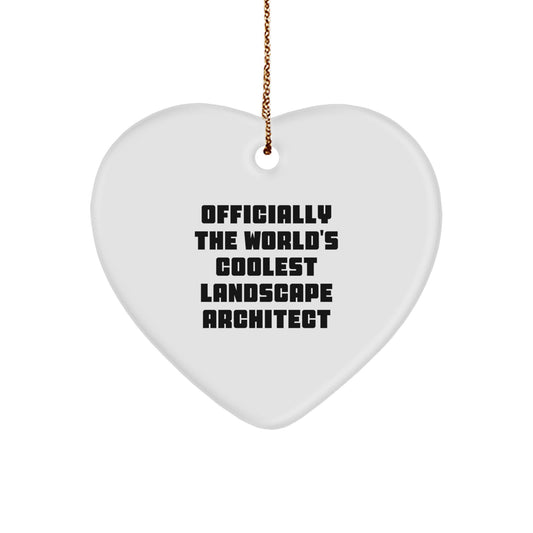 Funny Quote Heart Ornament Gifts from Men to Landscape Architect Friends for Christmas - Image 1