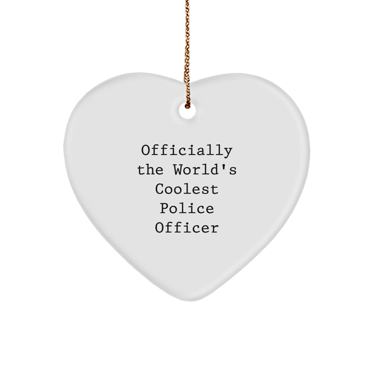 Funny Police Officer Gifts for Men, Funny Heart Ornament, Christmas Unique Gift from Friends - Image 1