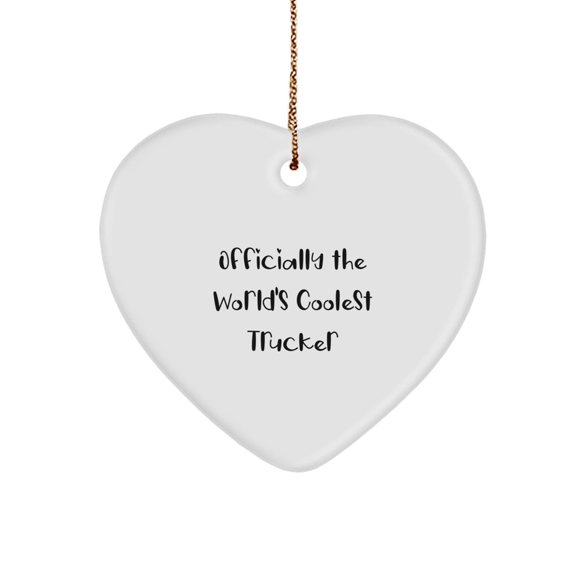 Trucker Heart Ornament Gifts from Men for Trucker Christmas Unique Gifts - Image 1