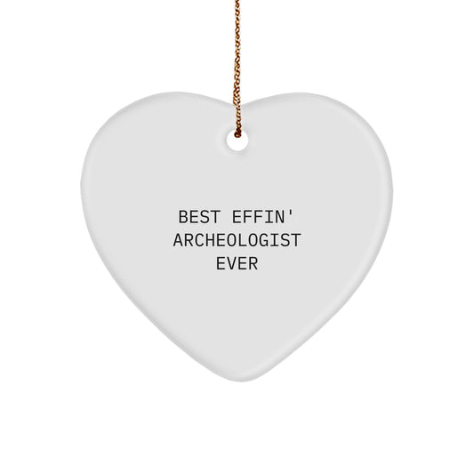 Funny Archeologist Heart Ornament Gifts from Friends for Christmas Unique Gift Ideas - Image 1