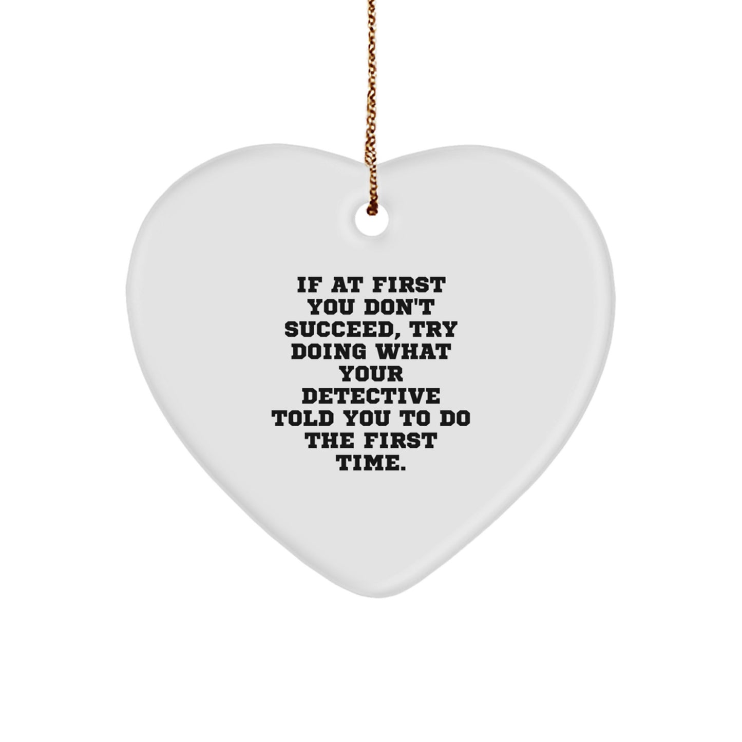 Funny Detective Heart Ornament Gifts from Friends for Men Christmas Unique Gifts - Image 1