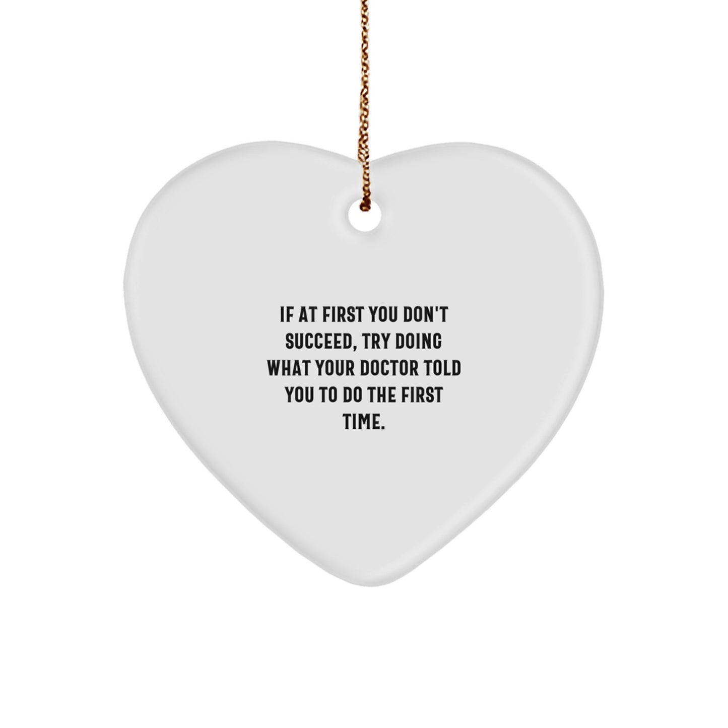 Funny Doctor Gifts for Men, Heart Ornament, Christmas Unique Gifts from Friends to Family - Image 1