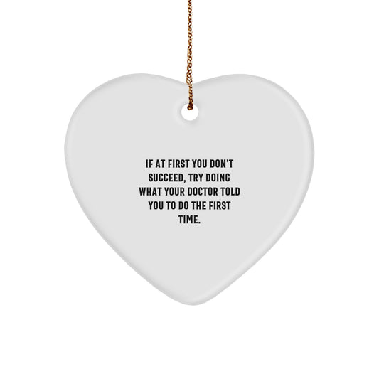 Funny Doctor Gifts for Men, Heart Ornament, Christmas Unique Gifts from Friends to Family - Image 1