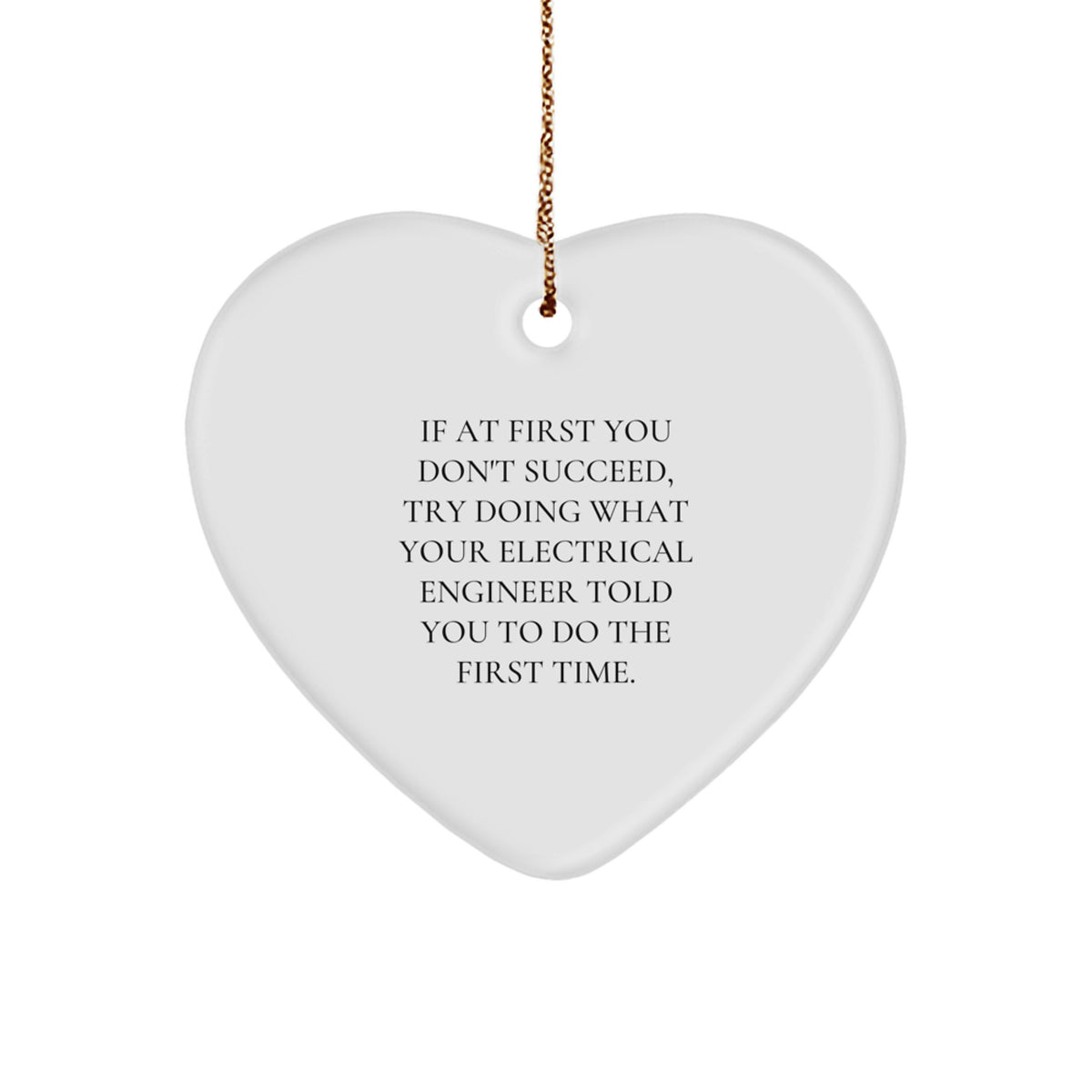 Funny Electrical Engineer Gifts from Men, Electrical Engineer Heart Ornament for Christmas Unique Gifts, Inspirational Heart Shaped Decoration - Image 1