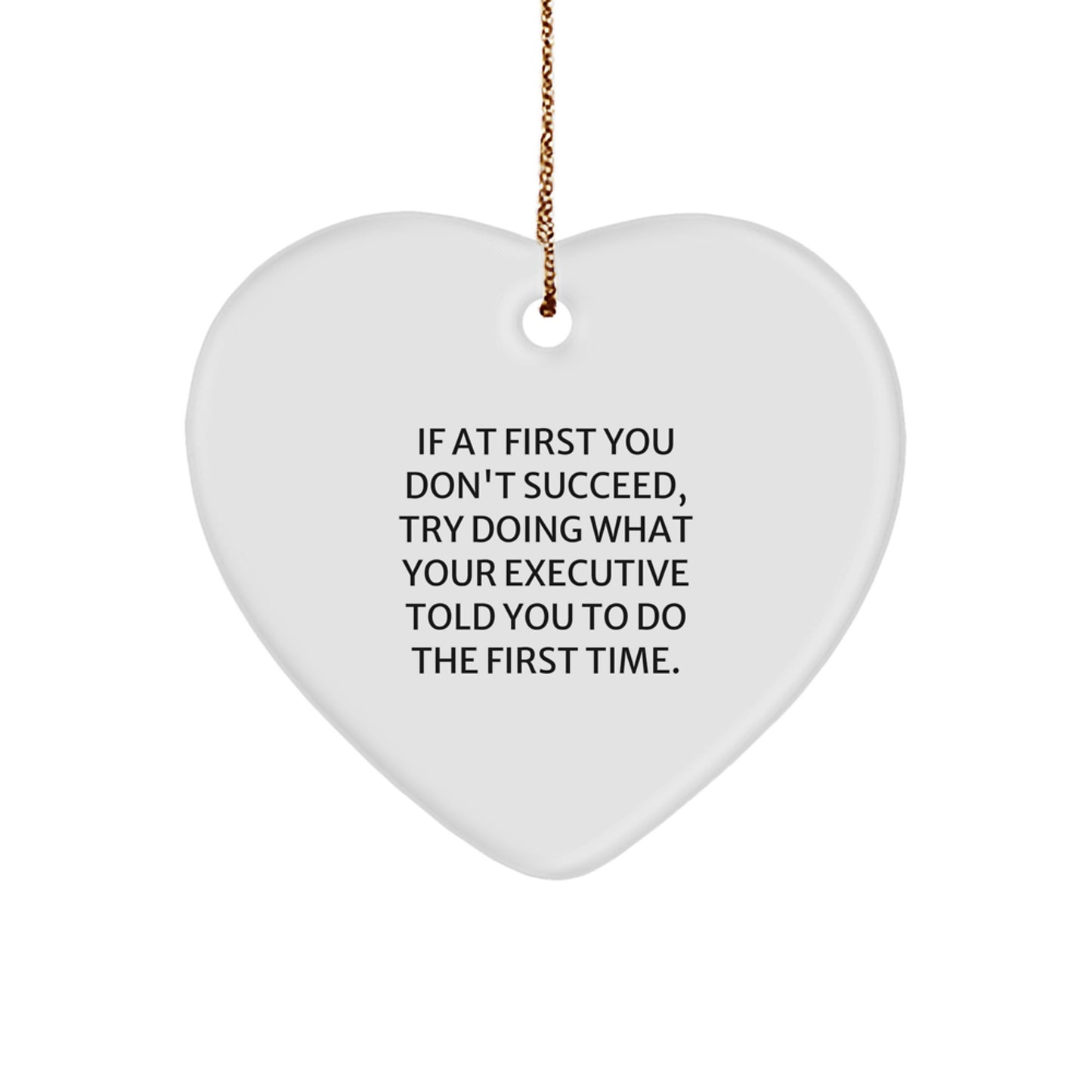 Executive Heart Ornament Funny Gift Ideas from Men to Executive Friends for Christmas Unique Gifts - Image 1