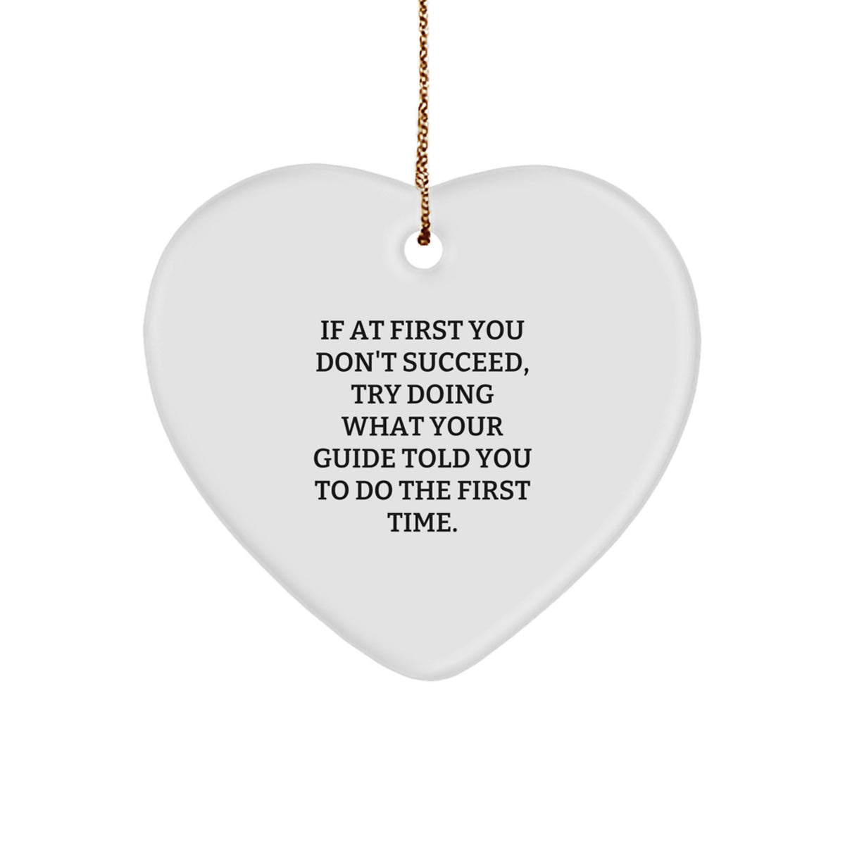 Funny Guide for Men or Women Christmas Unique Gifts from Friends or Family, Heart Ornament with Inspirational Quote, Guide Gifts for Guide Enthusiasts - Image 1
