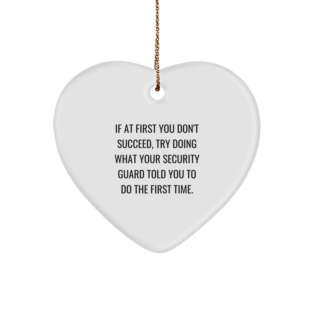 Funny Security Guard Heart Ornament Gift, Humorous Home Decor for Security Guard, Christmas Unique Gifts from Friends for Security Guard - Image 1