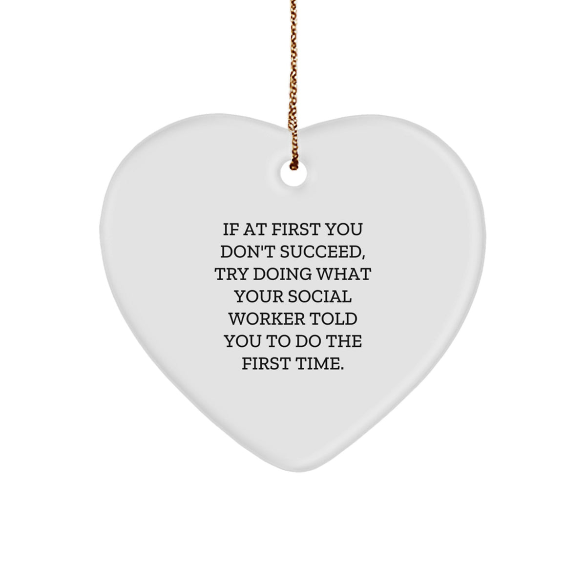 Funny Social Worker Heart Ornament Gifts from Friends for Coworkers on Christmas Unique - Image 1