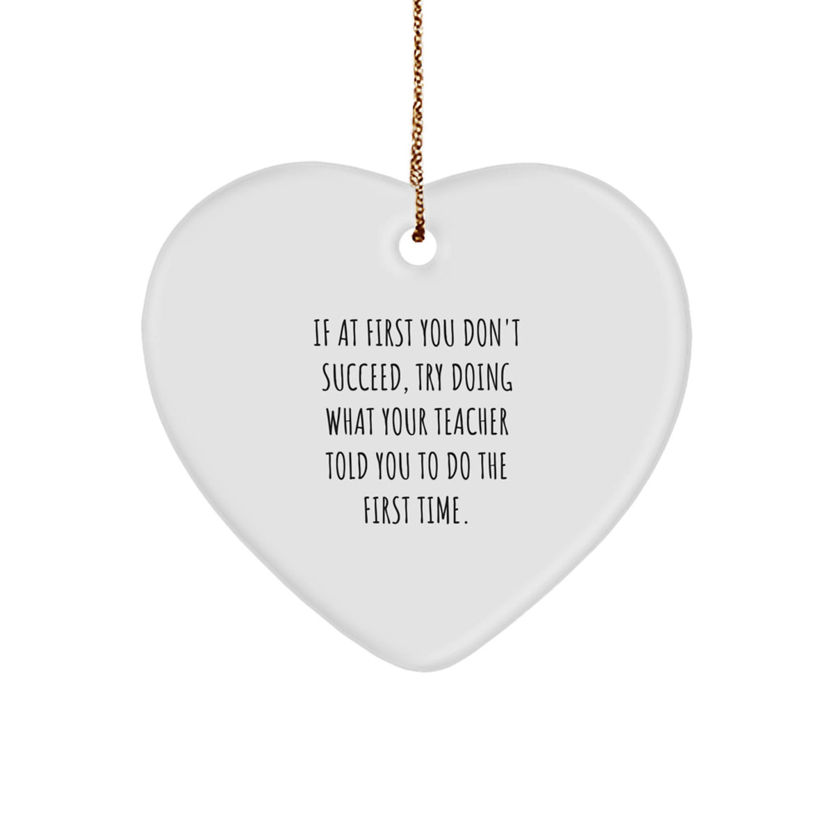 Funny Teacher Heart Ornament Gifts from Family Friends for Teacher's Desks - Christmas Unique Gifts - Image 1