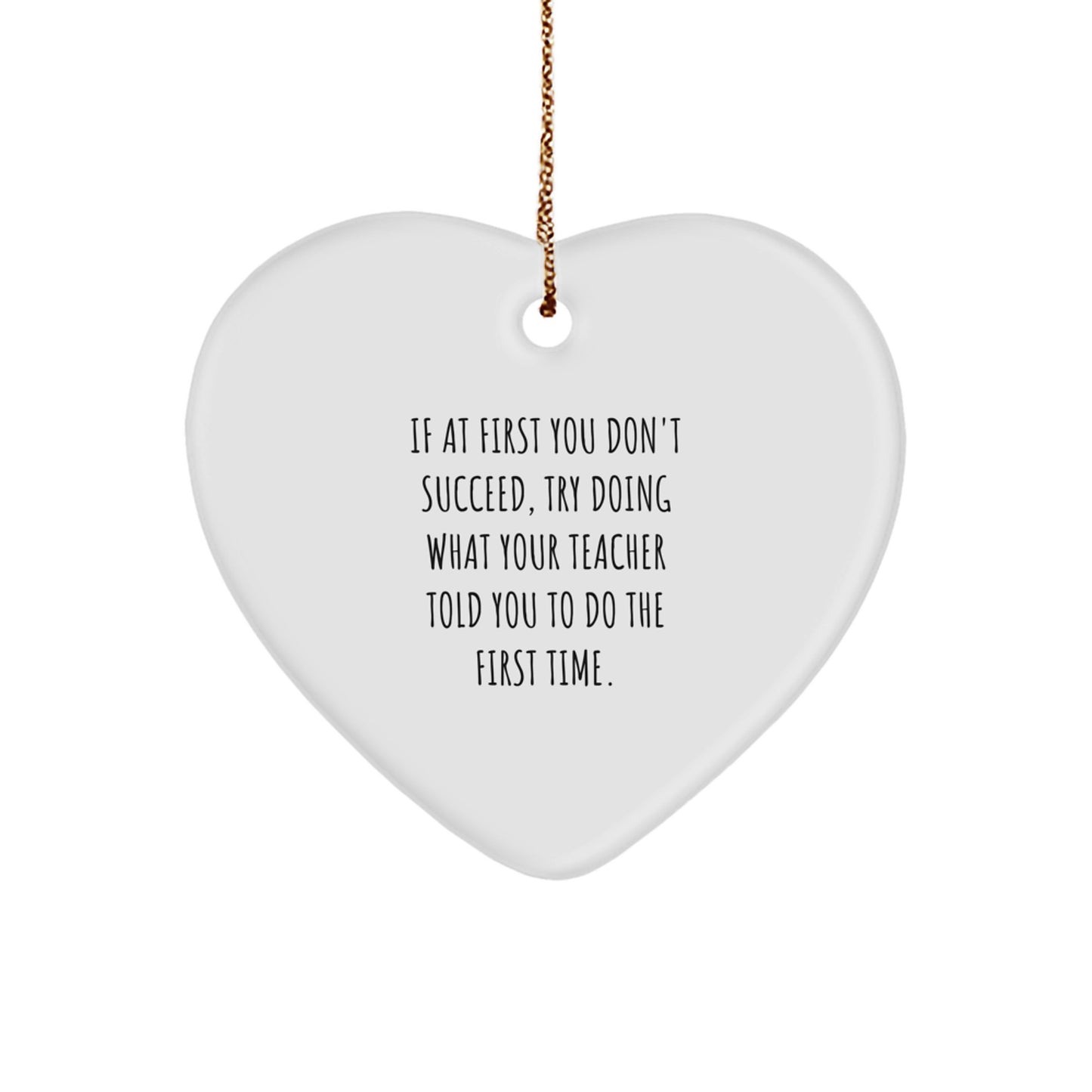 Funny Teacher Heart Ornament Gifts from Family Friends for Teacher's Desks - Christmas Unique Gifts - Image 1