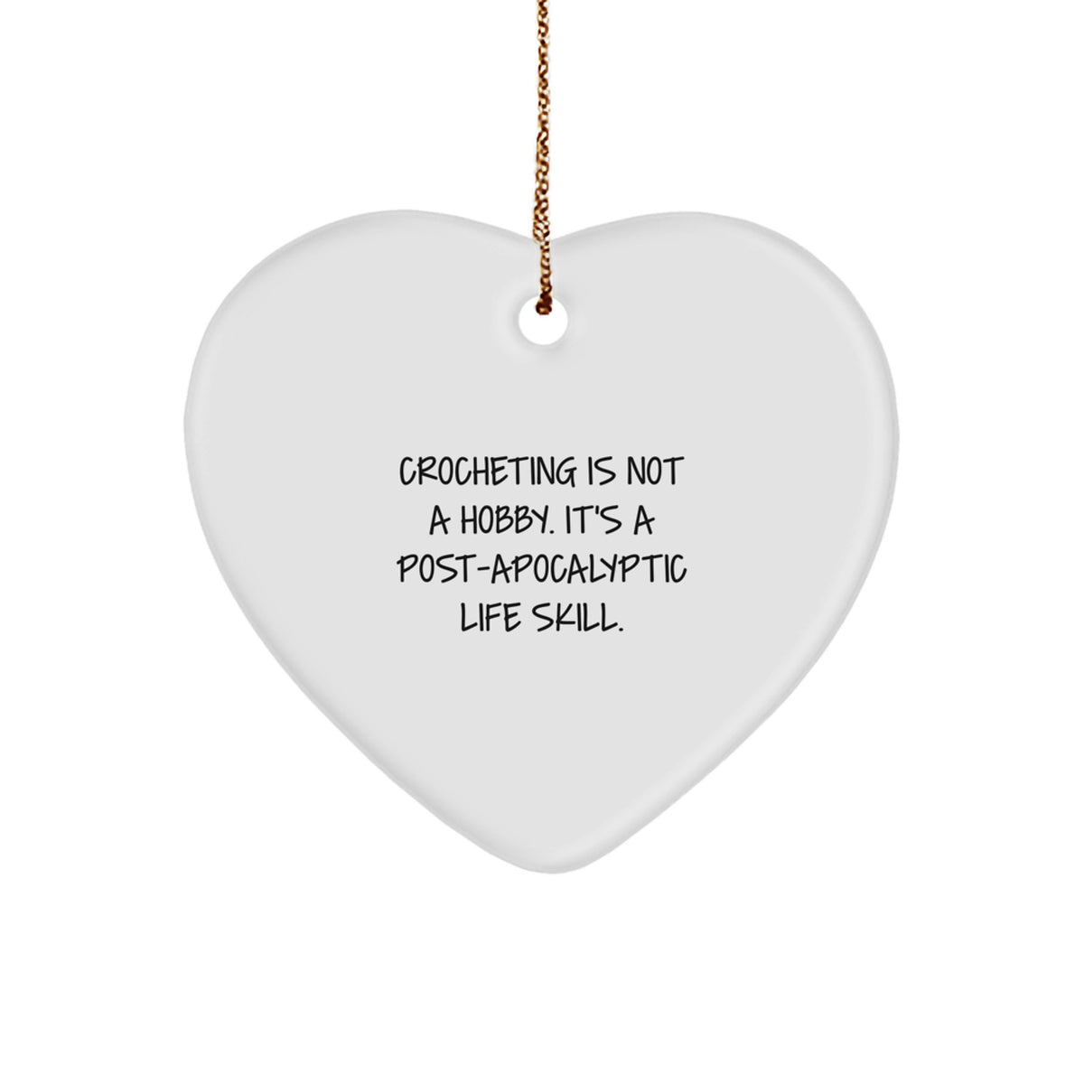 Funny Crocheting Gifts for Her, Crocheting Heart Ornament Gifts from Women to Friends, Christmas Unique Crochet Decorations - Image 1
