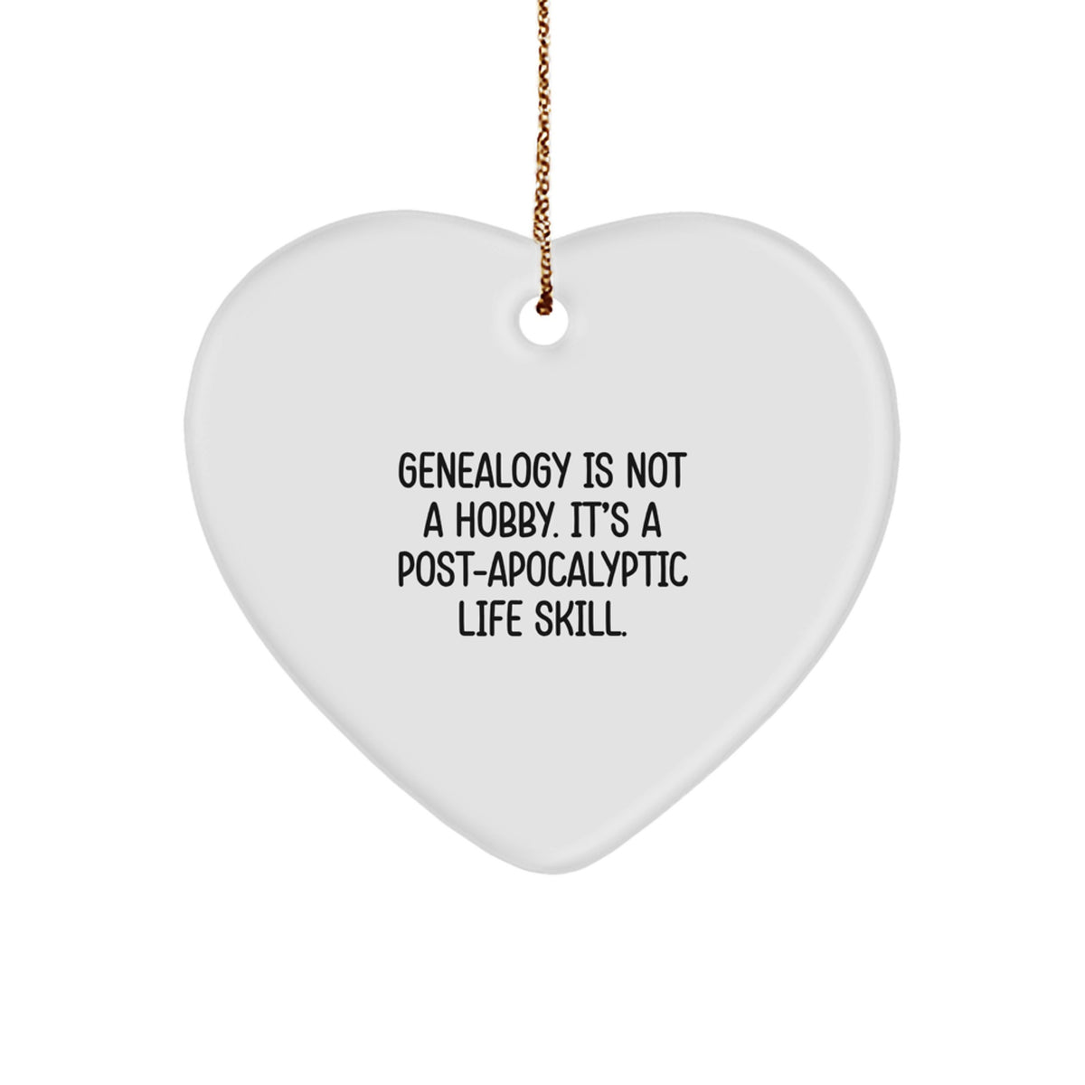 Funny Genealogy Heart Ornament Gifts from Family for Genealogy Enthusiasts - Christmas Unique Gifts - Image 1