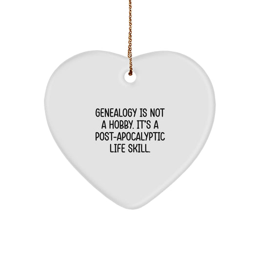 Funny Genealogy Heart Ornament Gifts from Family for Genealogy Enthusiasts - Christmas Unique Gifts - Image 1