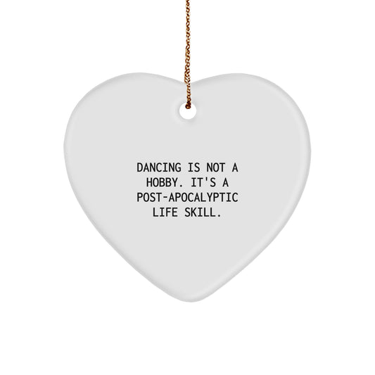 Funny Dancing Heart Ornament, Gifts from Friends, Family, Coworkers, or Men to Dancing Women, Unique Christmas Unique Gifts for Dancing Enthusiasts, Dance Lover Heart Decoration - Image 1