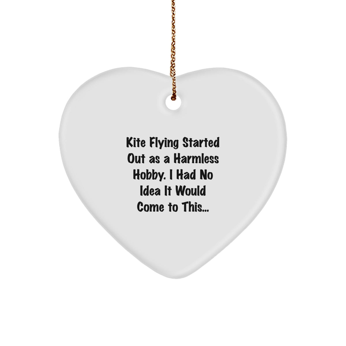 Kite Flying Heart Ornament Gifts from Men to Friends for Kite Flying Enthusiasts on Christmas - Image 1