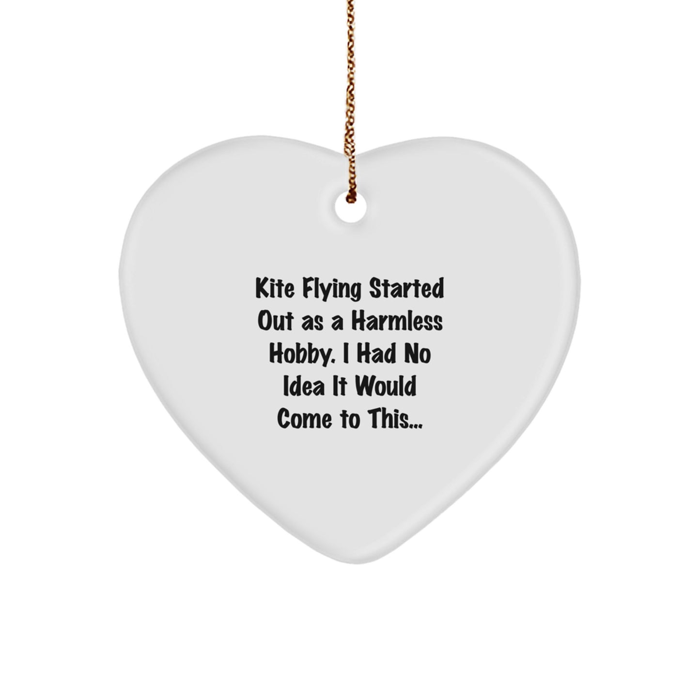 Kite Flying Heart Ornament Gifts from Men to Friends for Kite Flying Enthusiasts on Christmas - Image 1