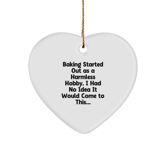 Funny Baking Heart Ornament Gifts from Men to Baking Women, Friends, or Family Members This Christmas Unique Gifts - Image 1